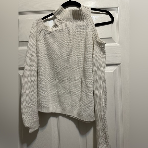 Ambiance Apparel Open-Shoulder Sweather - Picture 2 of 3